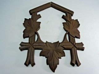 Dark Wooden Frame For Front Of A Cuckoo Clock 8 " Wide By 10 1/4 " Long