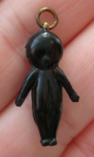 40 ' s VINTAGE Celluloid BLACK KEWPIE Doll Charm Cracker Jack Toy Prize HALLOWEEN 2