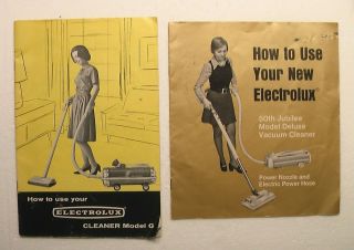 2 Electrolux Vacuum Cleaner 1964 & 1974 Books Vintage How To Use Paper Booklets