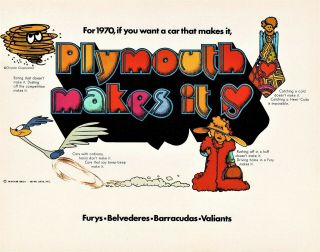 1970 Plymouth Fury Belvedere Satellite Barracuda Gtx Road Runner Sales Brochure