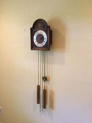 W.  HAID Tradition - Wag On Wall - Weight Driven Wall Clock - Pendulum - W Germany - 2