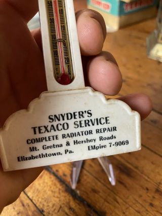 CP14 Vintage Texaco Pole ADV Thermometer Snyder’s Elizabethtown PA 2