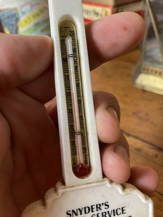 CP14 Vintage Texaco Pole ADV Thermometer Snyder’s Elizabethtown PA 3