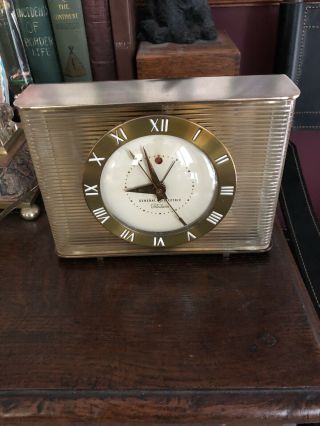 General Electric Telechron Electric Art Deco Alarm Clock Model 7h229