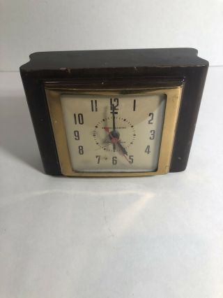 Rare Vintage General Electric Desk Clock Electric Automatic Alarm Model 7h04