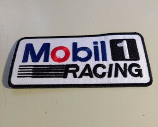 Mobil 1 Racing Logo Embroidered 2 X 4 Inch Patch Gas & Oil Advertising