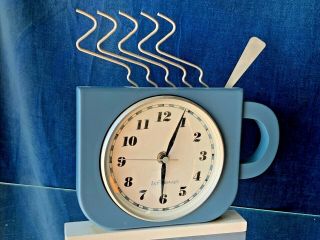 Vintage Hot Soup Mocha Hot Chocolate Coffee Tea Or Thee Cafe Mantle Clock ❤️sj7m