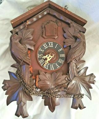 Vintage Black Forest Cuckoo Clock West Germany Coo Coo