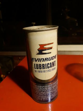 Vintage Evinrude 50/1 Lubricant Oil Can 2 Cycle Outboard Full