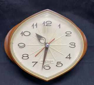 Vintage Westclox Electric Mid - Century Wall Clock Sonnet Model S - 13b
