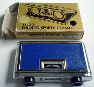 One Vintage Folding Sports Binoculars Une Ancienne Paire De Jumelles Pliantes