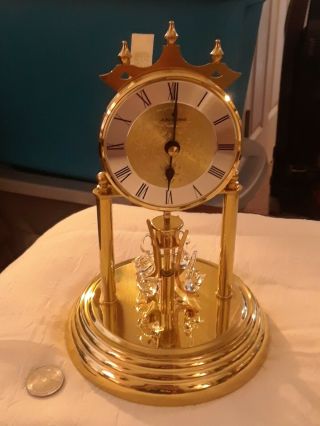 Junghans Anniversary Swan Dome Clock Old Stock Germany 1980 ' s Never Opened 3