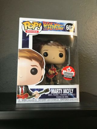 Marty Mcfly With Guitar Funko Pop With Protector Canadian Con 2018 -