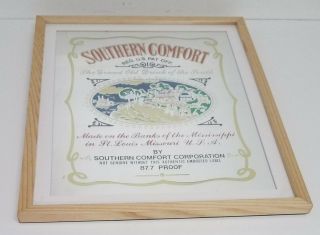 Southern Comfort Advertising Sign Mirror Framed 23x19