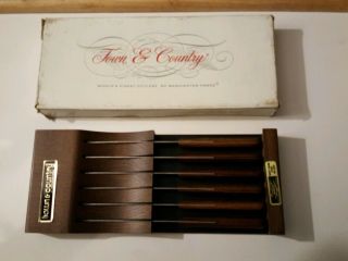 Vintage Town & Country Steak Knives Cutlery 6 Pc Set 12 Series Looks