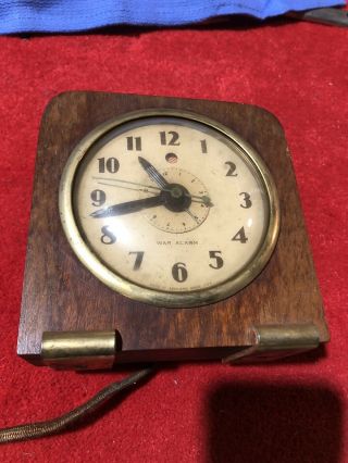 Vintage Wood & Bakalite War Alarm Clock
