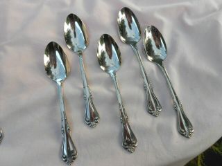 5 Teaspoons In The Sutton Place Pattern - Wm Rogers Stainless - Oneida 6 In