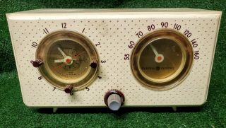 Vintage Mid Century Modern Ge Alarm Clock 1950s Retro.  - Turns On