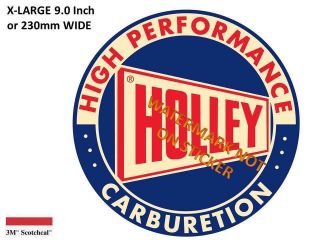 Vintage Holley Gasoline Decal Sticker Large 9 Inch Dia Usa