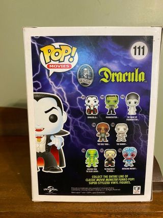 Funko POP Movies Universal Monsters Dracula 111 Vaulted Htf 3