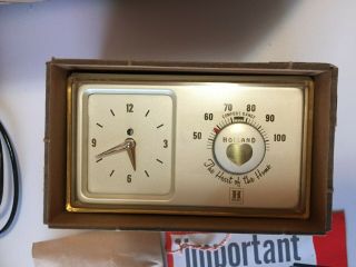 Vintage Honeywell T852a Electric Clock Thermostat Nos C.  1950 