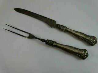Vintage Gorham Carving Set Knife And Fork Regent Pattern