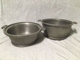 Set Of 2 Vintage Guardian Service Cast Aluminum Pans Cookware Bowls No Lids