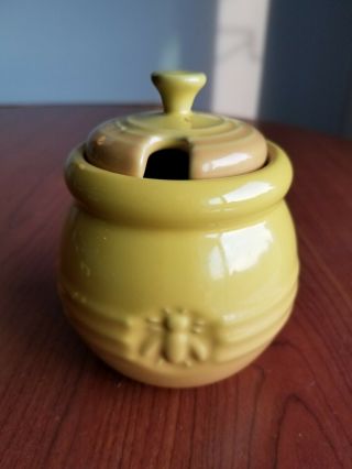 Le Creuset Honey Pot /jar With Lid – Dijon Yellow