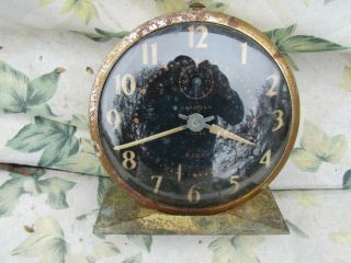 Vintage Ingraham Harmony House 8 Day Alarm Clock