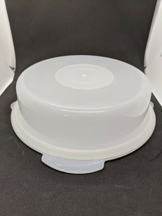 Pfaltzgraff tea rose pie/ cake saver keeper plate plastic storage fits 10” X 3” 2