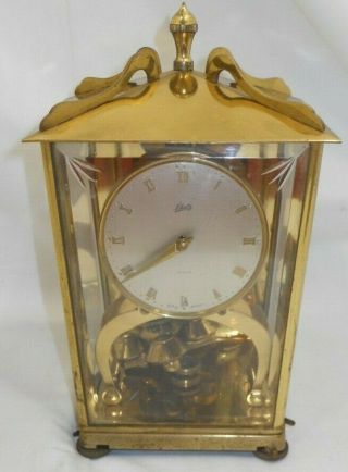 Vintage Schatz 400 Day Shelf Mantle Clock As - Is Broken Pendulum Wire C25