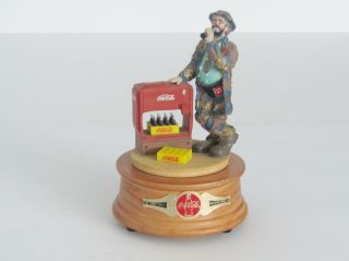 1994 Coca - Cola Limited Ed.  Emmett Kelly Musical Figure " At The Red Cooler "