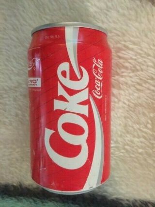 Coca Cola Coke Can From Sweden.  1990 Italia Soccer.  Full Can Great Shape - Rare