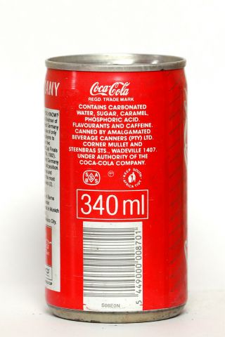 1990 Coca Cola can from South Africa,  Italia ' 90 / West Germany 2