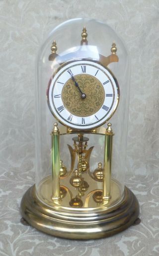 12” Kundo 400 Day Anniversary Brass Dome Clock Kieninger & Obergfell Germany