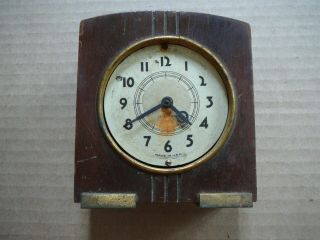 Seth Thomas Vintage Art Deco Wood Case 8 Day Wind - Up Desk Dresser Clock