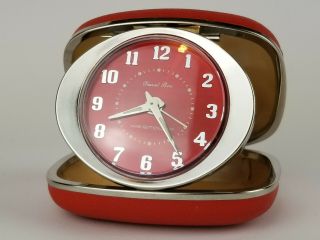 Vintage Westclox Travel Ben Alarm Clock Luminous Red Face