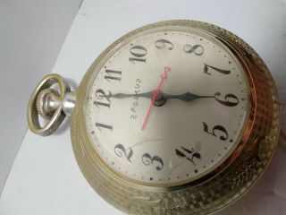 Vintage Spartus Backwards Reverse Run Wall Clock Electric Clock