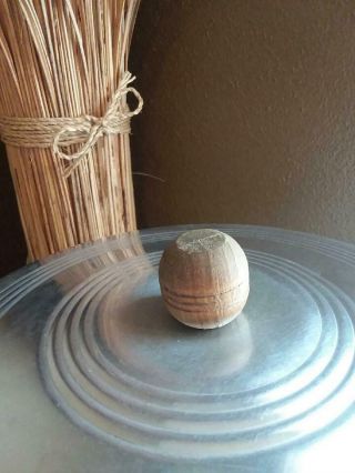 Vintage Aluminum Cake Cover Topper with Wooden Knob 10 
