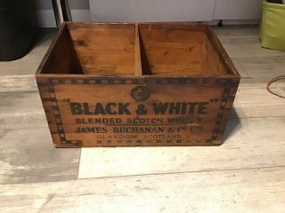 Black & White Blended Scotch Whiskey Wooden Box
