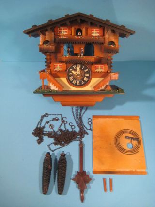 German Vintage Schmeckenbecher Black Forest Chalet Cuckoo Clock