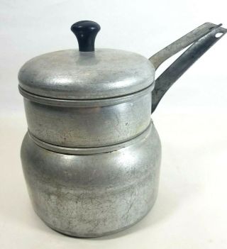 Vintage Wear Ever Double Boiler Pot,  Pan,  Steamer And Lid Model 1331