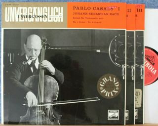 Casals.  Bach (cello Suites 1 - 6).  Electrola E 80 486 - 8 (3).  Nm