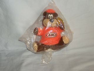 Vintage Plush A&w Root Beer Bear 5.  5 " Tall 2002