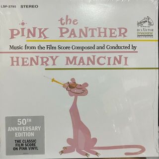 THE PINK PANTHER Film Score Soundtrack by Henry Mancini Pink Colored VINYL 50TH 2