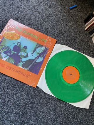 Flaming Lips Clouds Taste Metallic - Green Vinyl Lp First Press