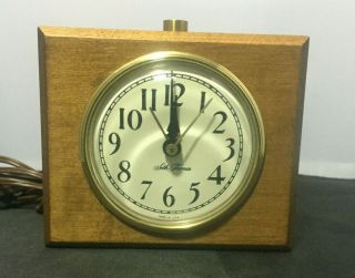 Seth Thomas Wooden Electric Alarm Clock