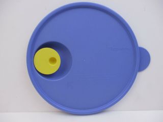 Tupperware Replacement Vented Lid - 7 1/2 " Blue/yellow - 2649b - 2