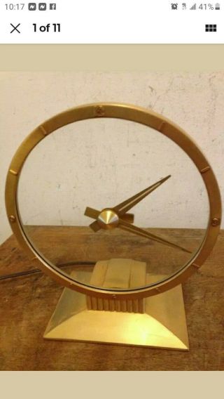 Mid - Century Modern Jefferson Golden Hour Mystery Clock Does Not Work