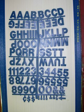 1 1/2 " Pepsi Menu Board Blue Big & Bold Headlinner Letters,  Numbers & Symbols